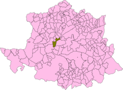 Localización del término municipal de Cañaveral en su provincia