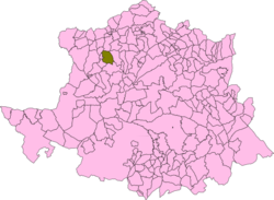 Localización del término municipal de Calzadilla en su provincia