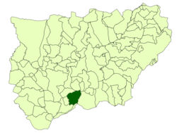 Situación de Cambil con respecto a la provincia de Jaén