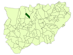 Situación de Carboneros con respecto a la provincia de Jaén