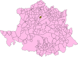 Localización del término municipal de Carcaboso en su provincia