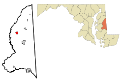 Localización de Ridgely, Maryland