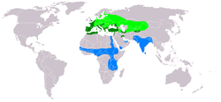 Verde claro: área de criaAzul: área de invernadaVerde oscuro: residente