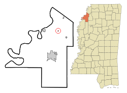 Coahoma County Mississippi Incorporated and Unincorporated areas Coahoma Highlighted.svg