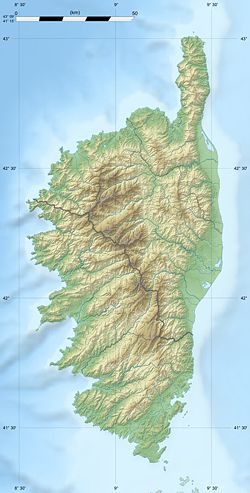 Localización del golfo en Córcega
