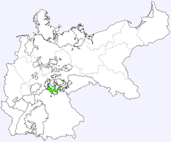Ubicación de Sajonia-Meiningen