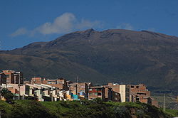 Imagen de la cumbre desde San Juan de Pasto.