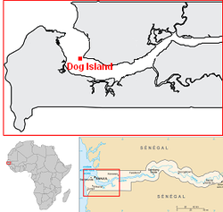 Gambia Dog Island location map.png