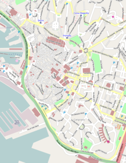 Mapa del centro de Génova