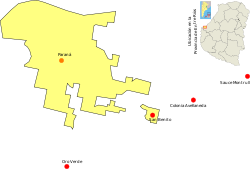 Área urbana del Gran Paraná y las localidades incluidas en ella.