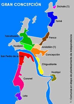 Mapa del Gran Concepción
