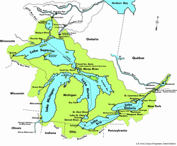 El lago Nipigon en los Grandes Lagos, al norte del lLago Superior