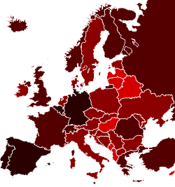 H1N1 Europe Map by confirmed cases.svg