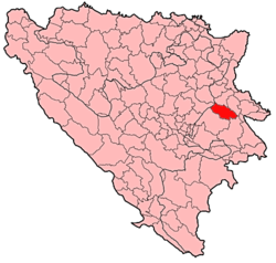 Localización de Han Pijesak en Bosnia-Herzegovina