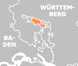 Ubicación de Hohenzollern-Hechingen