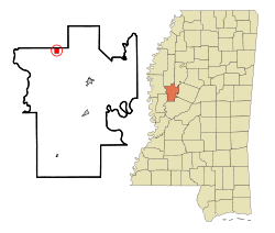 Humphreys County Mississippi Incorporated and Unincorporated areas Isola Highlighted.svg