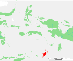 Localización de las islas Tanimbar.