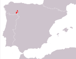 Distribución de Iberolacerta galani.