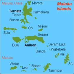 Localización en las islas Molucas