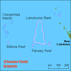 Islas Chesterfield, Nueva Caledonia