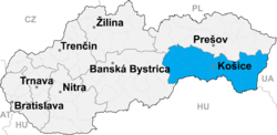 Región de Košice–okolie en Eslovaquia