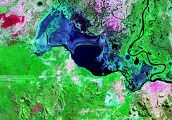 Laguna Cáceres Bolivia Satelital map 57.75960W 18.png