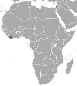Distribución de la mangosta liberiana