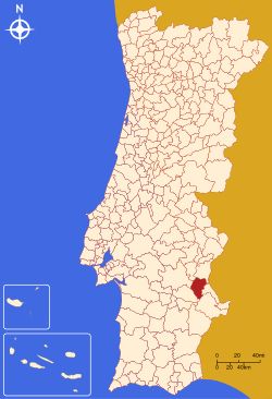 Localización de Reguengos de Monsaraz