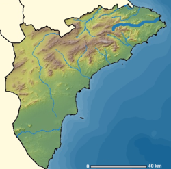 Localización del Gorgos (provincia de Alicante)
