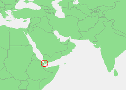 Localización del estrecho Bab-el-Mandeb