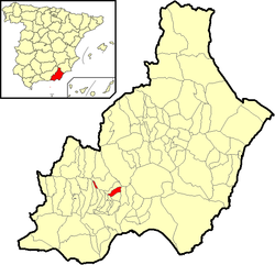 Situación de Alsodux en la provincia de Almería