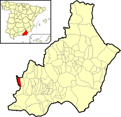 Situación de Bayárcal en la provincia de Almería