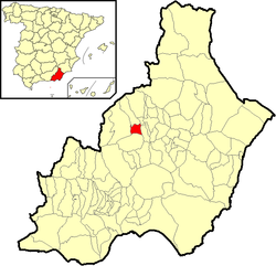 Situación de Bayarque en la provincia de Almería