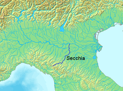 Ubicación del río Secchia