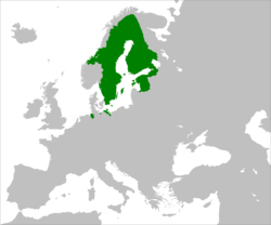 Ubicación de Imperio sueco