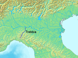 Ubicación del río Trebbia
