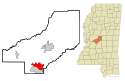 Madison County Mississippi Incorporated and Unincorporated areas Madison Highlighted.svg