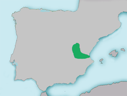 C. arrigonis es endémica de la cuenca del Júcar, en la península Ibérica.