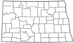 Localización de Almont en el Condado de Morton, Dakota del Norte