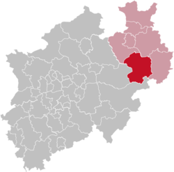 Lage des Kreises Paderborn in Nordrhein-Westfalen