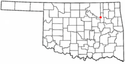 Localización en el estado de Oklahoma