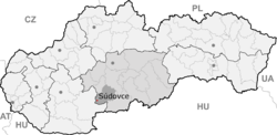 Localización en Eslovaquia.