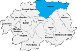 Distrito de Brezno la Región de Banská Bystrica