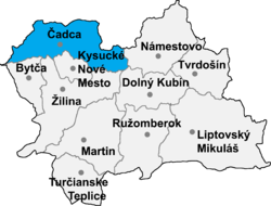 Distrito de Čadca la Región de Žilina