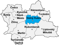 Distrito de Dolný Kubín la Región de Žilina