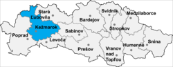 Distrito de Kežmarok la Región de Prešov
