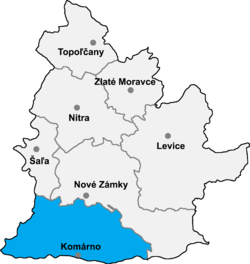 Distrito de Komárno la Región de Nitra