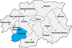 Distrito de Krupina la Región de Banská Bystrica