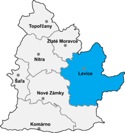 Distrito de Levice la Región de Nitra