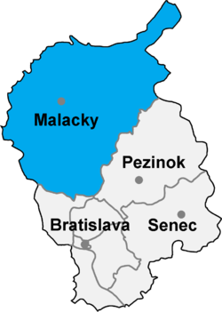 Distrito de Malacky la Región de Bratislava